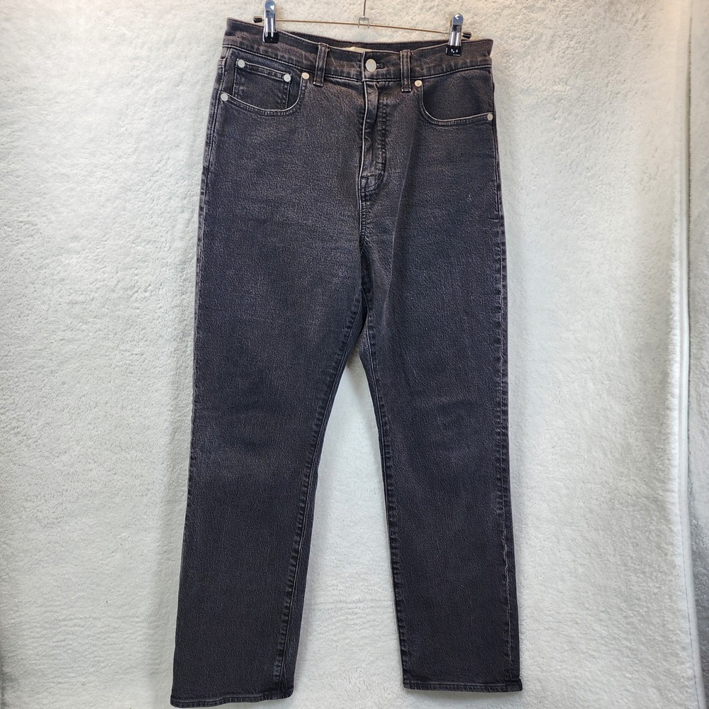 Madewell‎ 90s Straight Womens Black Jeans Sz 29 31x30 High Rise Fair Trade Retro
